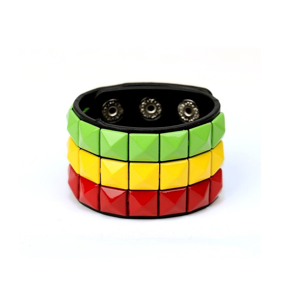 Rasta Stud Cuff Bracelet